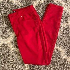 DesignLab red skinny jeans